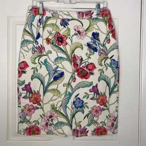 Ann Taylor Floral Pencil Skirt Women’s Size 8